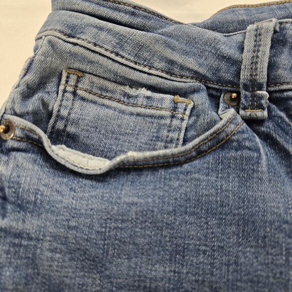 Pistola Women Jeans 28 Tapered Ankle Mid Rise Skinny Slit Hem Distressed Stretch - Picture 8 of 15